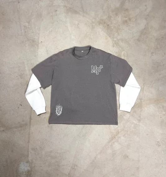 1.1111* University Grey/Cream Long Sleeve Waffle